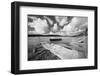 Jetty on Urr Water with boat, Kippford, Dalbeattie, Dumfries and Galloway-Stuart Black-Framed Photographic Print