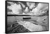 Jetty on Urr Water with boat, Kippford, Dalbeattie, Dumfries and Galloway-Stuart Black-Framed Stretched Canvas