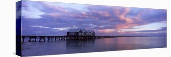 Jetty over the Sea, Busselton Jetty, Busselton, Western Australia, Australia-null-Stretched Canvas