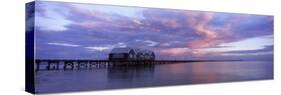 Jetty over the Sea, Busselton Jetty, Busselton, Western Australia, Australia-null-Stretched Canvas