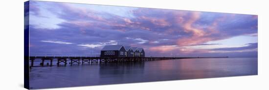 Jetty over the Sea, Busselton Jetty, Busselton, Western Australia, Australia-null-Stretched Canvas
