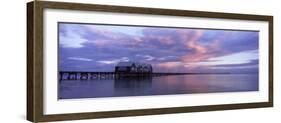 Jetty over the Sea, Busselton Jetty, Busselton, Western Australia, Australia-null-Framed Photographic Print