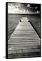 Jetty Perspective, Grand Cayman Island-George Oze-Framed Stretched Canvas