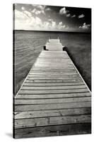 Jetty Perspective, Grand Cayman Island-George Oze-Stretched Canvas