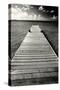 Jetty Perspective, Grand Cayman Island-George Oze-Stretched Canvas