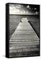 Jetty Perspective, Grand Cayman Island-George Oze-Framed Stretched Canvas