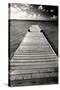 Jetty Perspective, Grand Cayman Island-George Oze-Stretched Canvas