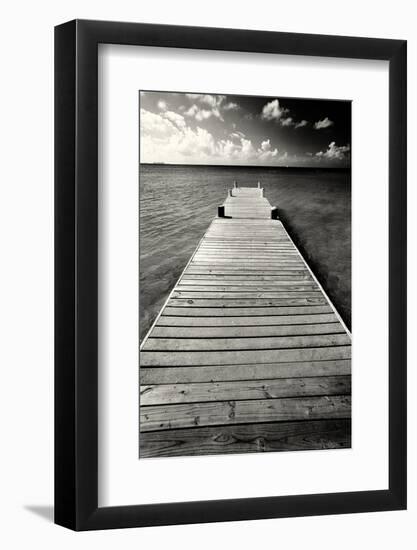 Jetty Perspective, Grand Cayman Island-George Oze-Framed Photographic Print