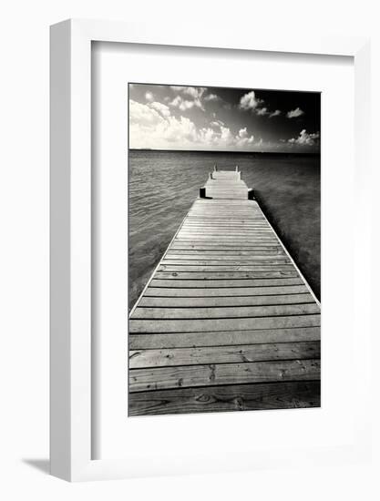 Jetty Perspective, Grand Cayman Island-George Oze-Framed Photographic Print