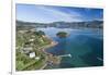 Jetty, Portobello, Otago Peninsula, Pudding Island, Otago Harbour, Dunedin, S Island, New Zealand.-David Wall-Framed Photographic Print