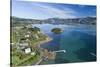 Jetty, Portobello, Otago Peninsula, Pudding Island, Otago Harbour, Dunedin, S Island, New Zealand.-David Wall-Stretched Canvas