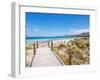 Jetty to S'Arenal Beach, Alcudia Bay, Son Serra de Marina-Karol Kozlowski-Framed Photographic Print