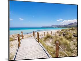 Jetty to S'Arenal Beach, Alcudia Bay, Son Serra de Marina-Karol Kozlowski-Mounted Photographic Print