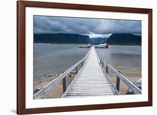 Jetty to the Western Brook Pond in the Gros Morne National Parknewfoundland, Canada, North America-Michael Runkel-Framed Photographic Print