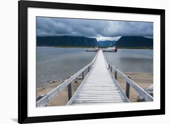 Jetty to the Western Brook Pond in the Gros Morne National Parknewfoundland, Canada, North America-Michael Runkel-Framed Photographic Print