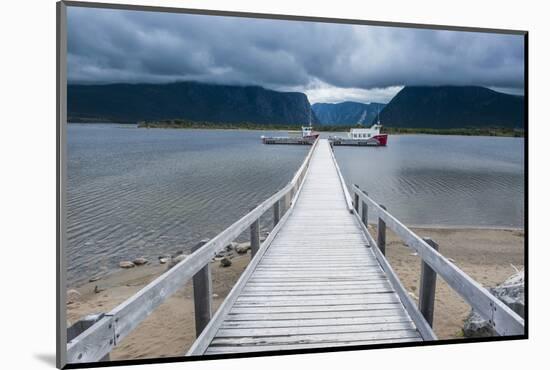 Jetty to the Western Brook Pond in the Gros Morne National Parknewfoundland, Canada, North America-Michael Runkel-Mounted Photographic Print
