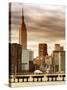 Jetty View with City and the Empire State Building at Sunset-Philippe Hugonnard-Stretched Canvas