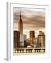 Jetty View with City and the Empire State Building at Sunset-Philippe Hugonnard-Framed Photographic Print