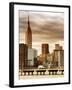 Jetty View with City and the Empire State Building at Sunset-Philippe Hugonnard-Framed Photographic Print