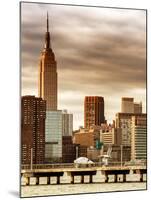 Jetty View with City and the Empire State Building at Sunset-Philippe Hugonnard-Mounted Photographic Print