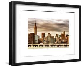 Jetty View with City and the Empire State Building at Sunset-Philippe Hugonnard-Framed Art Print