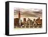 Jetty View with City and the Empire State Building at Sunset-Philippe Hugonnard-Framed Stretched Canvas