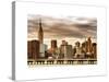 Jetty View with City and the Empire State Building at Sunset-Philippe Hugonnard-Stretched Canvas