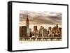 Jetty View with City and the Empire State Building at Sunset-Philippe Hugonnard-Framed Stretched Canvas