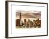 Jetty View with City and the Empire State Building at Sunset-Philippe Hugonnard-Framed Art Print