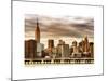 Jetty View with City and the Empire State Building at Sunset-Philippe Hugonnard-Mounted Art Print