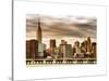 Jetty View with City and the Empire State Building at Sunset-Philippe Hugonnard-Stretched Canvas