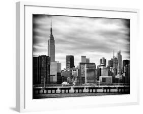 Jetty View with City and the Empire State Building-Philippe Hugonnard-Framed Photographic Print