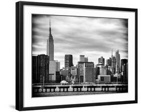 Jetty View with City and the Empire State Building-Philippe Hugonnard-Framed Photographic Print