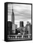Jetty View with City and the Empire State Building-Philippe Hugonnard-Framed Stretched Canvas