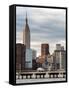 Jetty View with City and the Empire State Building-Philippe Hugonnard-Framed Stretched Canvas