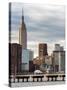 Jetty View with City and the Empire State Building-Philippe Hugonnard-Stretched Canvas