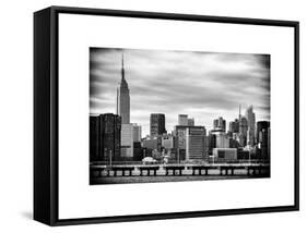 Jetty View with City and the Empire State Building-Philippe Hugonnard-Framed Stretched Canvas