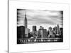 Jetty View with City and the Empire State Building-Philippe Hugonnard-Stretched Canvas