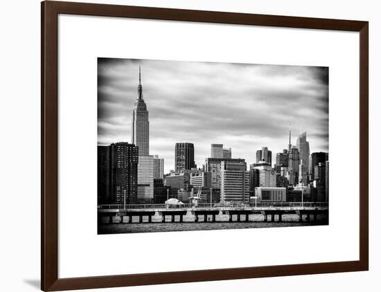 Jetty View with City and the Empire State Building-Philippe Hugonnard-Framed Art Print