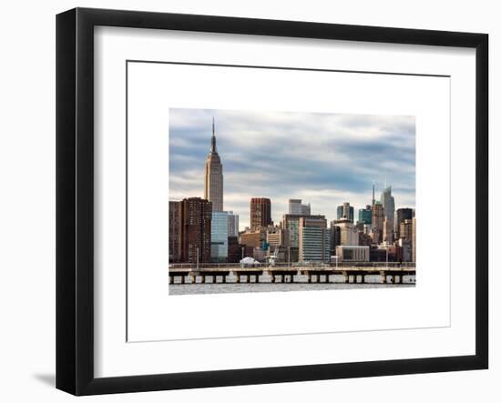 Jetty View with City and the Empire State Building-Philippe Hugonnard-Framed Art Print