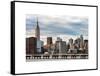 Jetty View with City and the Empire State Building-Philippe Hugonnard-Framed Stretched Canvas