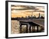 Jetty View with Manhattan and One World Trade Center (1WTC) at Sunset-Philippe Hugonnard-Framed Photographic Print