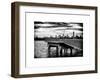 Jetty View with Manhattan and One World Trade Center (1WTC) at Sunset-Philippe Hugonnard-Framed Art Print