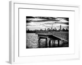 Jetty View with Manhattan and One World Trade Center (1WTC) at Sunset-Philippe Hugonnard-Framed Art Print