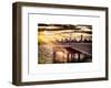 Jetty View with Manhattan and One World Trade Center (1WTC) at Sunset-Philippe Hugonnard-Framed Art Print