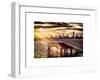 Jetty View with Manhattan and One World Trade Center (1WTC) at Sunset-Philippe Hugonnard-Framed Art Print