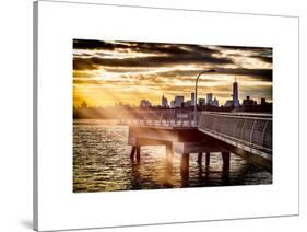 Jetty View with Manhattan and One World Trade Center (1WTC) at Sunset-Philippe Hugonnard-Stretched Canvas