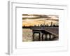 Jetty View with Manhattan and One World Trade Center (1WTC) at Sunset-Philippe Hugonnard-Framed Art Print