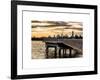 Jetty View with Manhattan and One World Trade Center (1WTC) at Sunset-Philippe Hugonnard-Framed Art Print