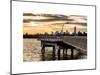 Jetty View with Manhattan and One World Trade Center (1WTC) at Sunset-Philippe Hugonnard-Mounted Art Print